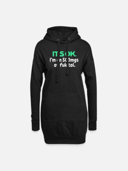 sarcasm - Hoodie Dress - black