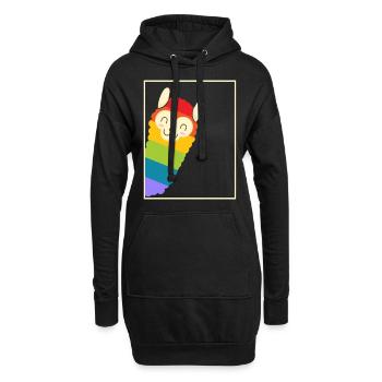 Rainbow Alpine - Sweat-shirt à capuche long Femme - noir - Devant