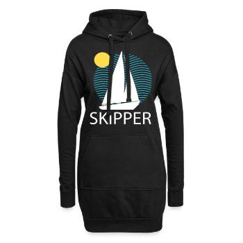 Boot - Hoodie-Kleid - Schwarz - Vorne