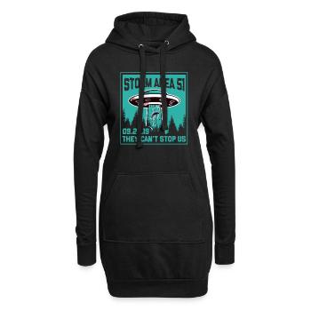 Storm Area 51 - Hoodie-Kleid - Schwarz - Vorne
