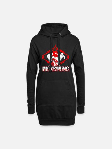Kickboxen Kickboxer - Hoodie-Kleid - Schwarz