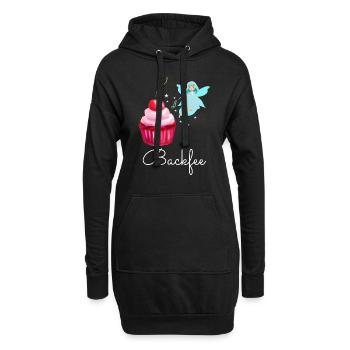 Backfee Backen Bäcker Kuchen Cupcake Fee Törtchen - Hoodie-Kleid - Schwarz - Vorne
