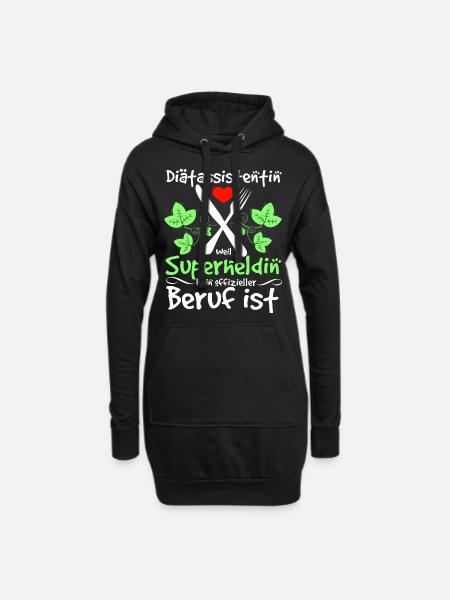 Diätassistentin Beruf Diät Ernährung Sport - Hoodie-Kleid - Schwarz