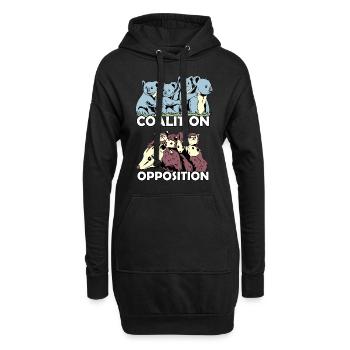 Coalition Koala opossum animaux de l'opposition zoo - Sweat-shirt à capuche long Femme - noir - Devant