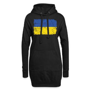Ukraine - Hoodie-Kleid - Schwarz - Vorne