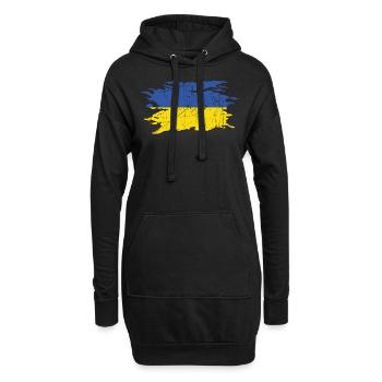 Ukraine - Hoodie-Kleid - Schwarz - Vorne