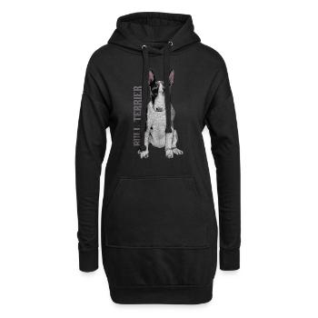 Bull Terrier - Sweat-shirt à capuche long Femme - noir - Devant