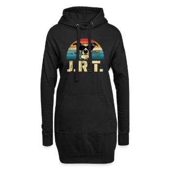 Lustiges Jack Russell retro style Vintage Geschenk - Hoodie-Kleid - Schwarz - Vorne