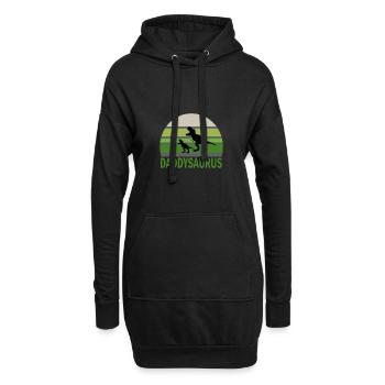 Fête des pères Papa Papa Papa Papa Papa Papa - Sweat-shirt à capuche long Femme - noir - Devant