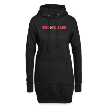 Schweiz - Hoodie-Kleid - Schwarz - Vorne