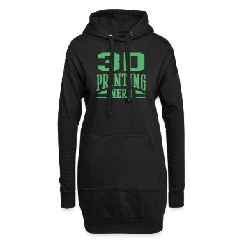Druck Modell Drucker CAD Druck 3D Druck Hobby - Hoodie-Kleid - Schwarz - Vorne