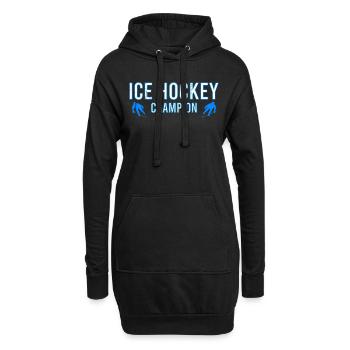 Hockey sur glace Vintage Jeux de hockey sur glace - Sweat-shirt à capuche long Femme - noir - Devant