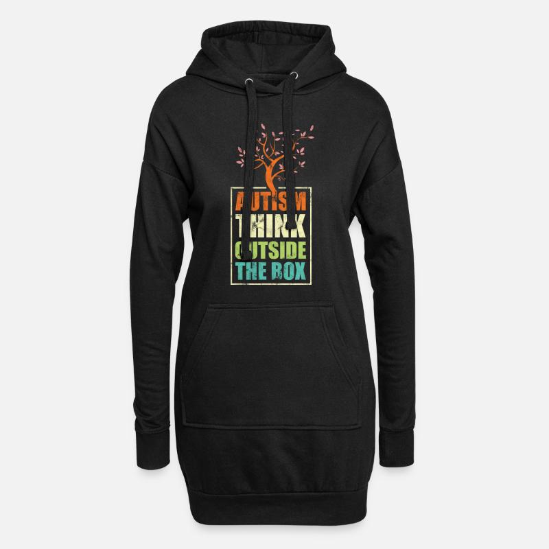 Autismus Asperger-Syndrom - Hoodie-Kleid - Schwarz