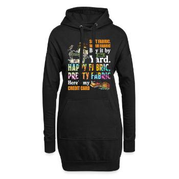 Soft Fabric Warm Fabric Buy It By The Yard Funny - Hoodie-Kleid - Schwarz - Vorne