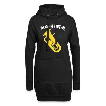 Euphonium - HEAVY METAL - Baryton, Cadeau - Sweat-shirt à capuche long Femme - noir - Devant