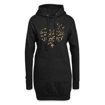 Imker Bienen Geschenk Honig Motiv - Hoodie-Kleid - Schwarz - Vorne