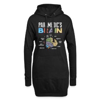 Drôle Proverbes paramédic EMS cerveau drôle - Sweat-shirt à capuche long Femme - noir - Devant