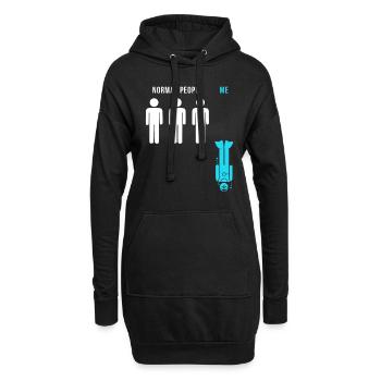 Geschenk Taucher - Hoodie-Kleid - Schwarz - Vorne