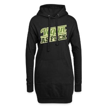 Vegan - Vegan as Fuck - Hoodie-Kleid - Schwarz - Vorne