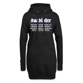Ausbilder Definition lustiges Geschenk - Hoodie-Kleid - Schwarz - Vorne