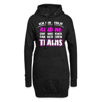 Azubine Azubi Team lustiges Geschenk - Hoodie-Kleid - Schwarz - Vorne