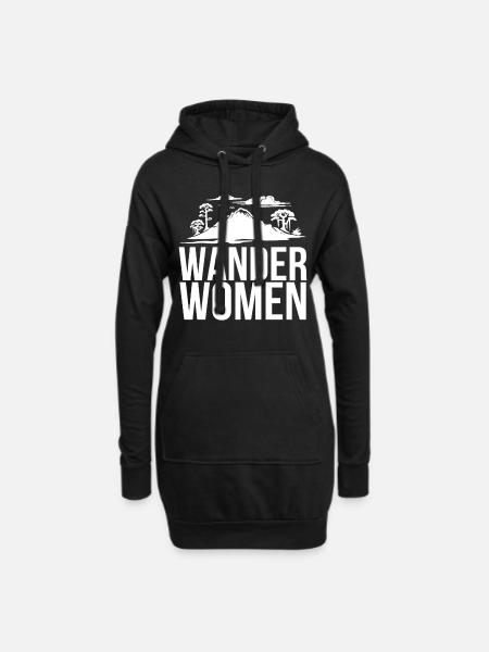 Wander Women - Hoodie-Kleid - Schwarz