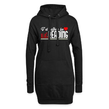 Ich Liebe Bücher Lesen - Hoodie-Kleid - Schwarz - Vorne
