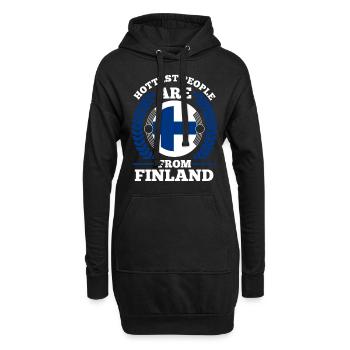 Finnland Lustiger Spruch - Hoodie-Kleid - Schwarz - Vorne