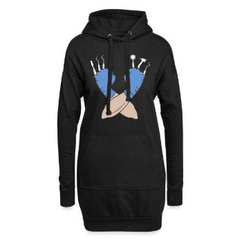 Dental Wolverine Dentist - Hoodie-Kleid - Schwarz - Vorne
