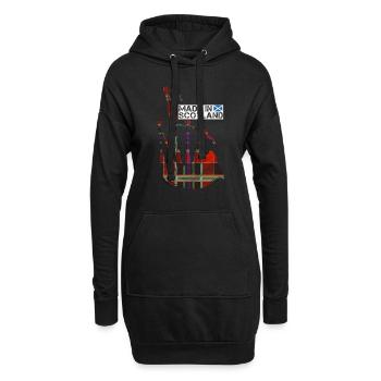 Cadeau de cornemuse ecosse - Sweat-shirt à capuche long Femme - noir - Devant