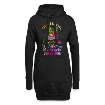 Norwegische Waldkatze Haustier - Hoodie-Kleid - Schwarz - Vorne