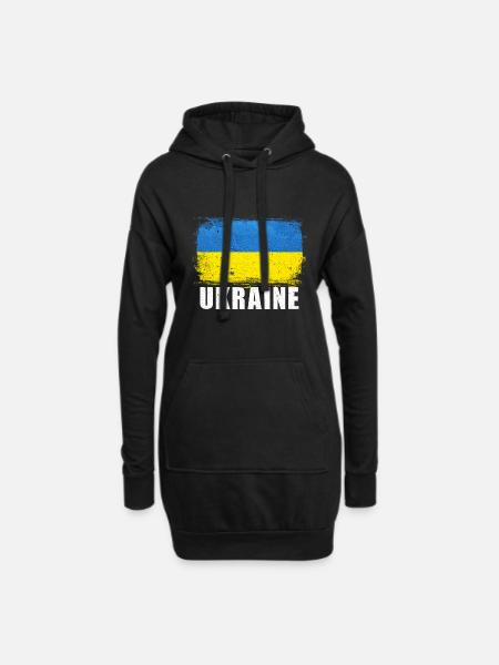Ukraine - Hoodie Dress - black