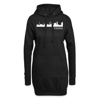 Wien - Hoodie-Kleid - Schwarz - Vorne
