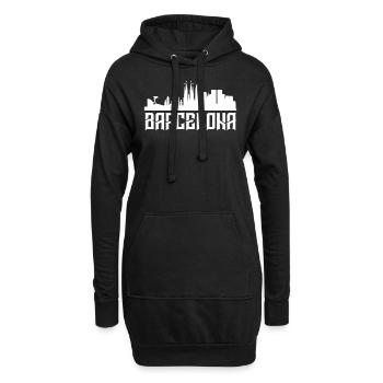 Barcelona - Hoodie-Kleid - Schwarz - Vorne