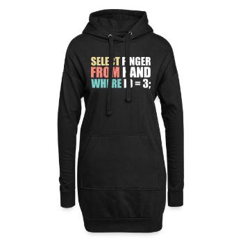 Programmeur informaticien - Sweat-shirt à capuche long Femme - noir - Devant