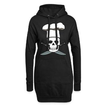 Chef Skull Chef Chef Cuisine Cuisine - Sweat-shirt à capuche long Femme - noir - Devant