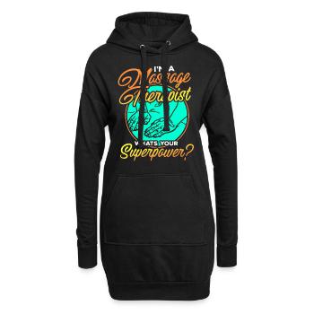 Massage Masseur Masseurin - Hoodie-Kleid - Schwarz - Vorne