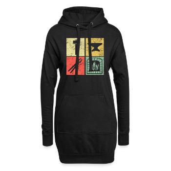 Hufschmied Schmied Geschenk - Hoodie-Kleid - Schwarz - Vorne