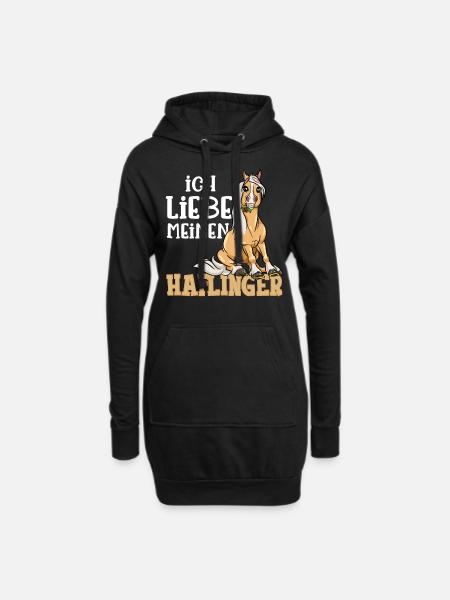 Ich Liebe Meinen Haflinger Pferde Pferd Geschenk - Hoodie-Kleid - Schwarz