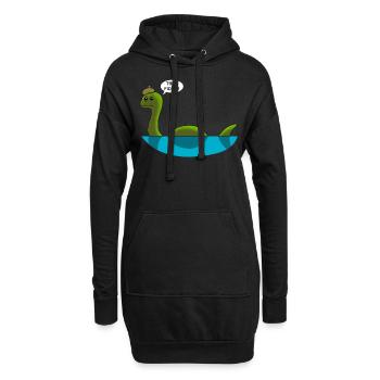 Monster Von Lochness Nessie Mythos Legende - Hoodie-Kleid - Schwarz - Vorne