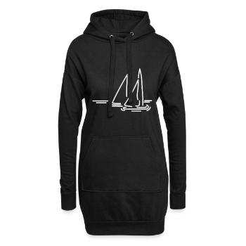 Voile | Marin cadeau | Cadeau voile drôle - Sweat-shirt à capuche long Femme - noir - Devant