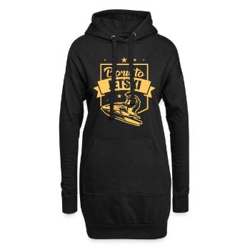 Jet Ski - Né au Jet Ski - Sweat-shirt à capuche long Femme - noir - Devant