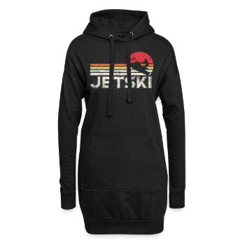 Jet ski ski nautique - Sweat-shirt à capuche long Femme - noir - Devant