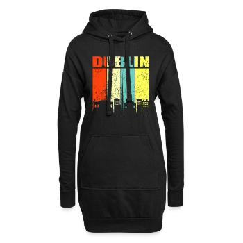Dublin - Hoodie-Kleid - Schwarz - Vorne