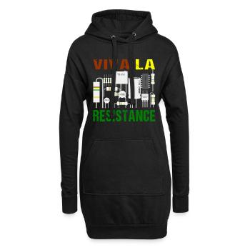 Viva La Resistance Widerstand Lustig Elektroniker - Hoodie-Kleid - Schwarz - Vorne