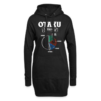 Anime Otaku Funny Manga Kawaii Senpai Cadeau - Sweat-shirt à capuche long Femme - noir - Devant