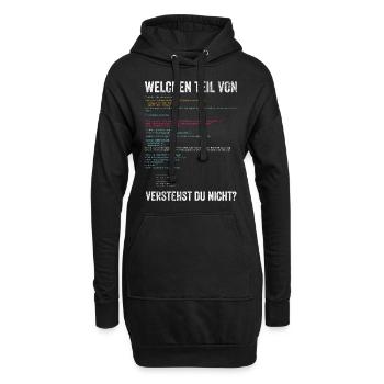 Programmierer - Hoodie-Kleid - Schwarz - Vorne