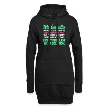 Math math prof enseignant algèbre école pi cadeau - Sweat-shirt à capuche long Femme - noir - Devant