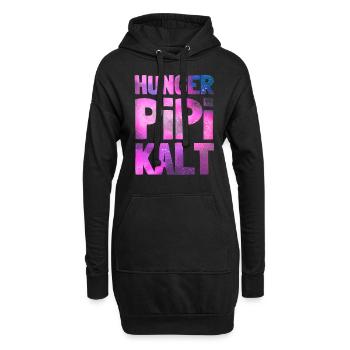 Faim Pee Cold Typique Femme Drôle Dire - Sweat-shirt à capuche long Femme - noir - Devant