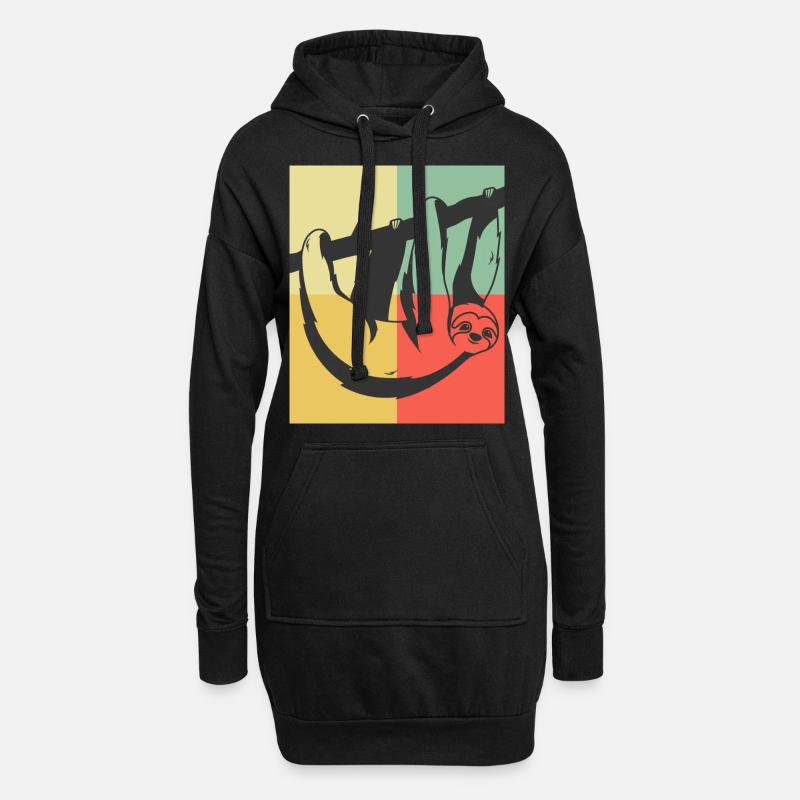 SLOTH - Hoodie-Kleid - Schwarz